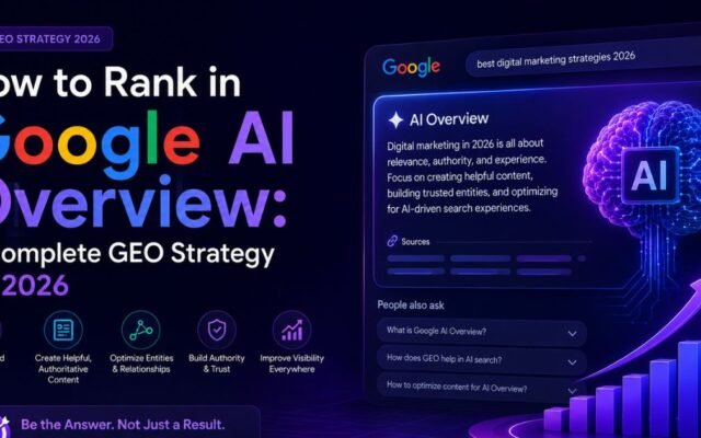 How to Rank in Google AI Overview : A Complete GEO Strategy for 2026